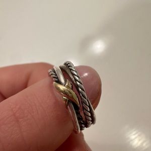 David Yurman band Sterling and Gold
